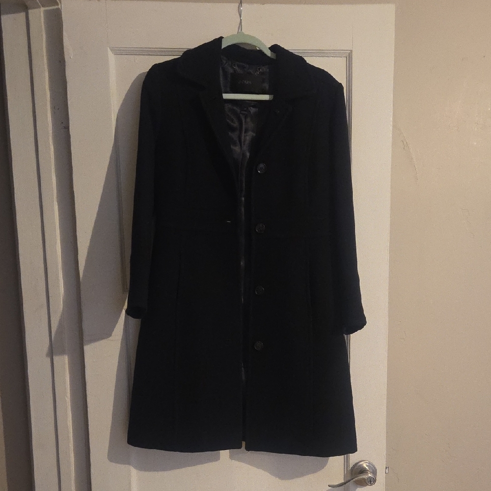 J. Crew Black Wool Long Coat - Picture 4 of 16